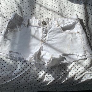White free people shorts